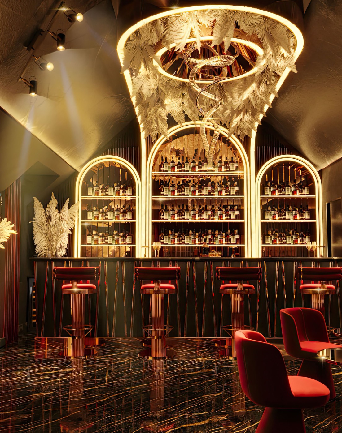 Lounge seating by the bar